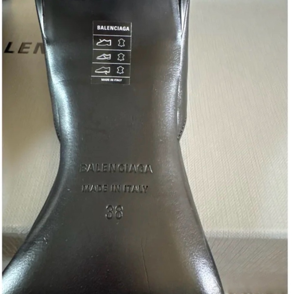 Balenciaga Hourglass 100mm Sandals - Black Soft Leather - NIB - 38 - Picture 12 of 13